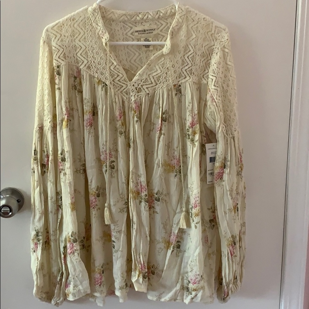 Floral Peasant Top